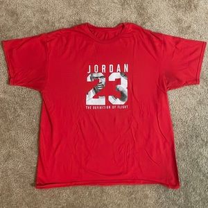 Red Michael Jordan, The definition of flight T shirt.